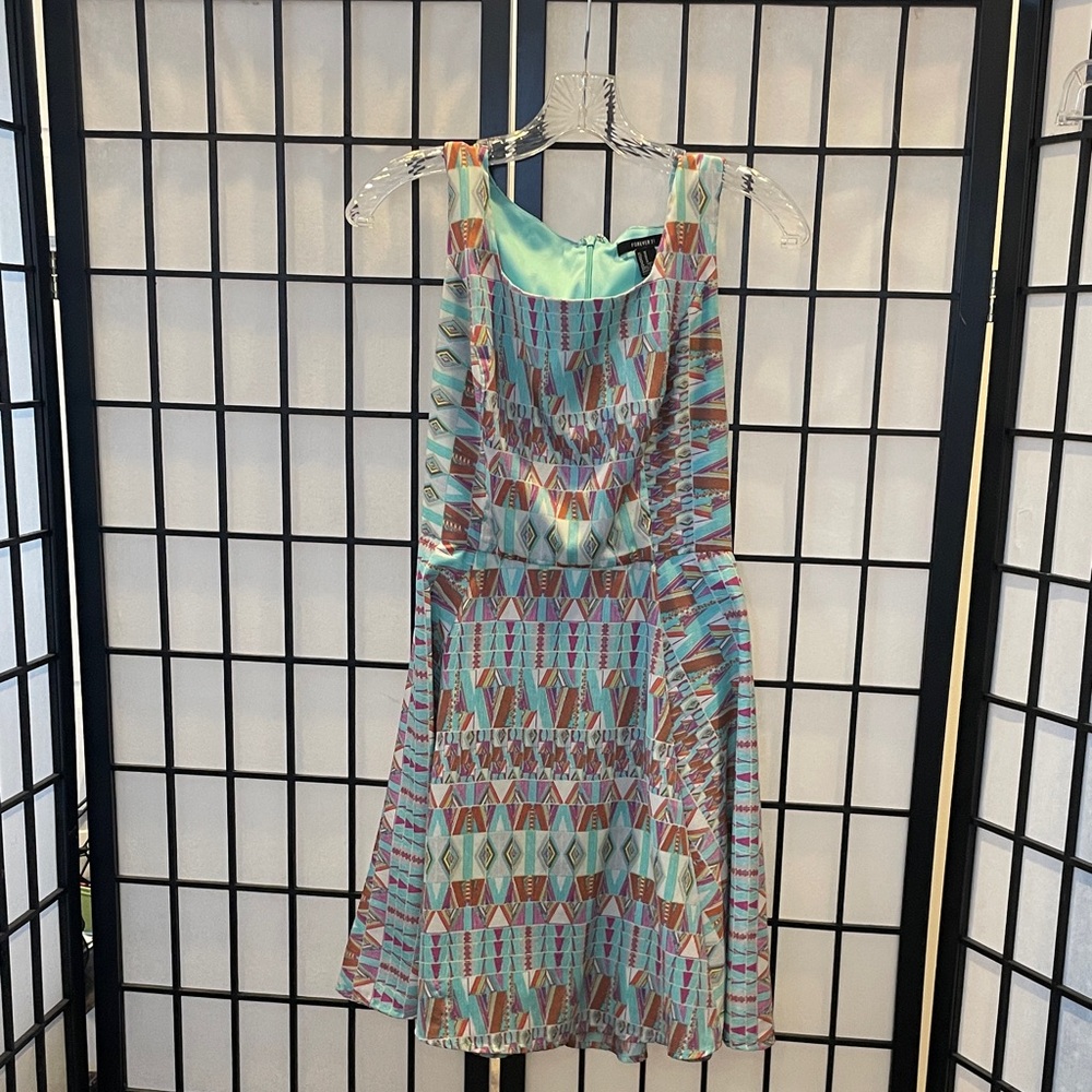 Forever 21 Multicolor Geometric Midi Dress